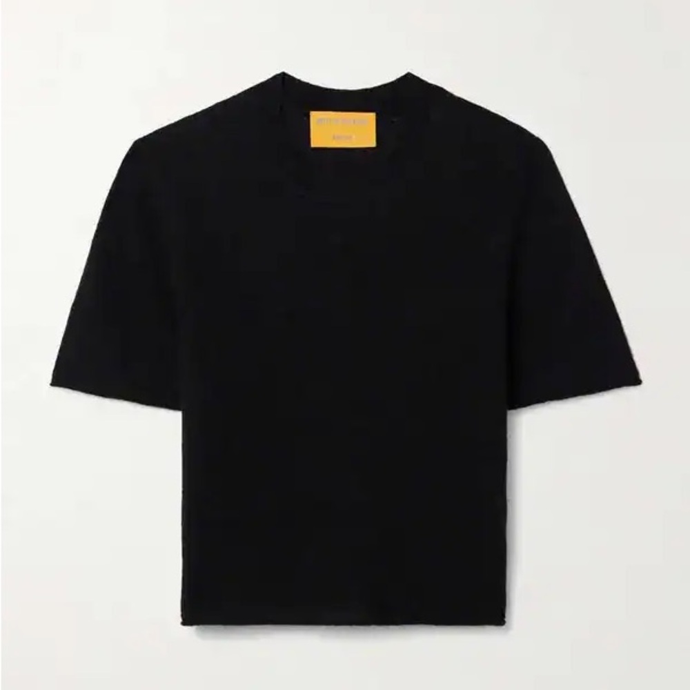 Black Cropped Short Sleeve Tee